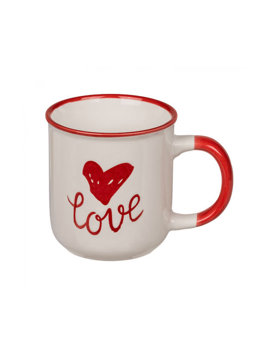 Heart & I Love You Mug Ceramic Red