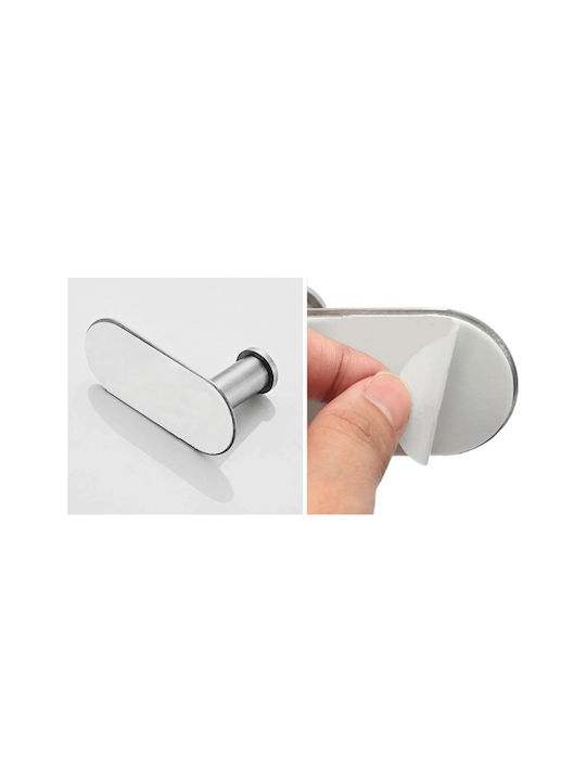 Single Wall-Mounted Bathroom Hook ​4.5x10cm Silver