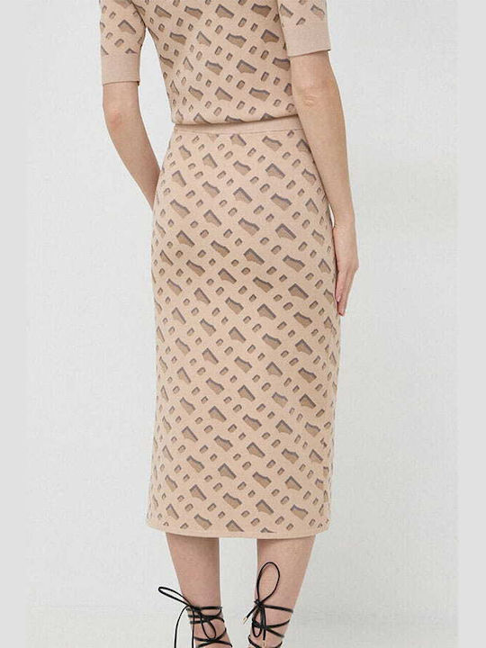 Hugo Boss Midi Skirt in Beige color