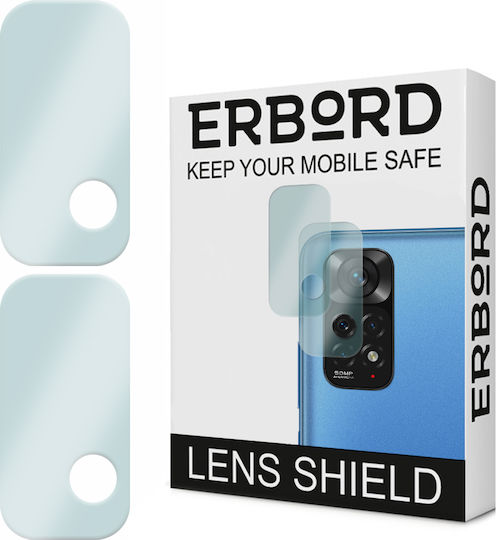 Erbord Camera Lens Glass Transparent for Xiaomi Redmi Note 11