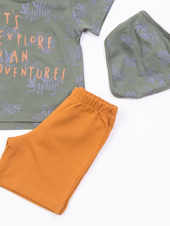 Trax Kinder Set mit Hose Sommer 3Stück Khaki