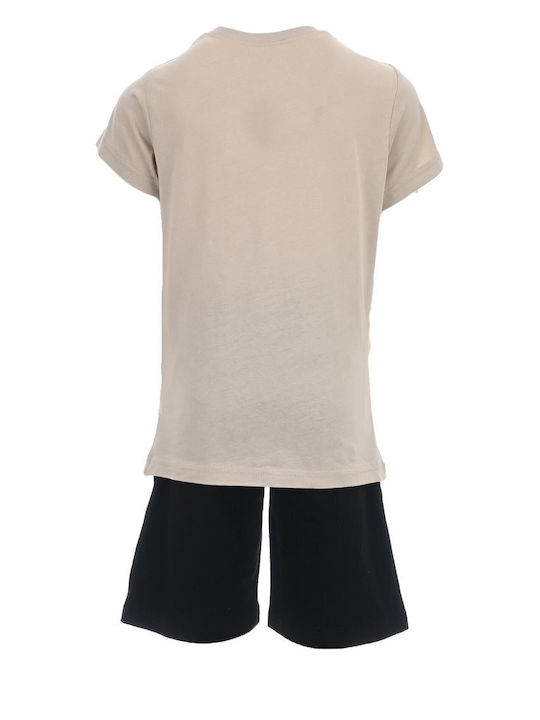 Joyce Kids Clothing Set with Shorts Beige-Black 2 Pieces