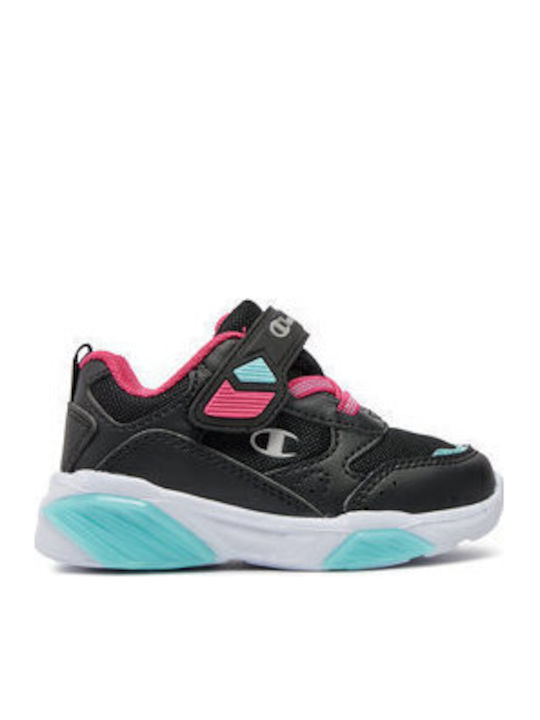 Wave Παιδικά Sneakers με Σκρατς Μαύρα