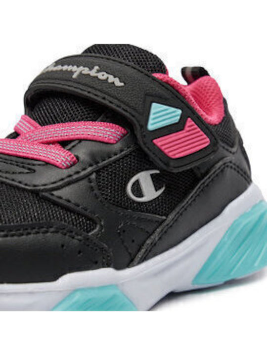 Wave Παιδικά Sneakers με Σκρατς Μαύρα