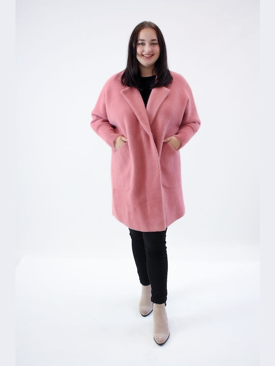 Brak Women's Midi Coat Pink