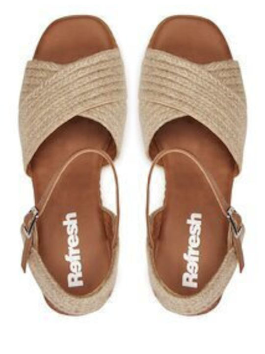 Damenplattformen im Espadrilles-Stil Beige