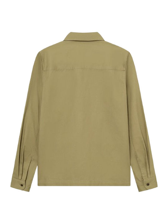 Les Deux Men's Shirt Long Sleeve Cotton Green Military