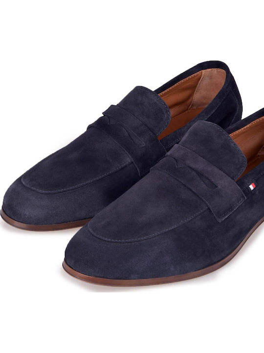 Suede Ανδρικά Μοκασίνια σε Μπλε Χρώμα