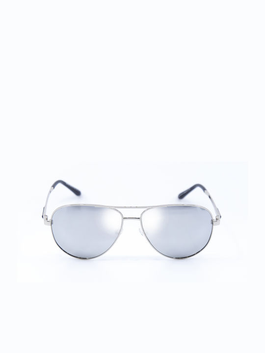 Monte Como Sunglasses with Silver Metal Frame and Silver Mirror Lens S98160 C8