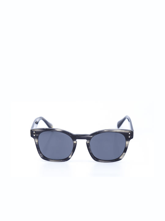 Monte Como Sunglasses with Gray Tartaruga Plastic Frame and Blue Lens AT8035 C2