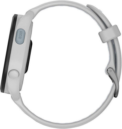 Garmin Forerunner 165 Music 43mm Wasserdicht Smartwatch mit Pulsmesser (Mist Gray/Whitestone)