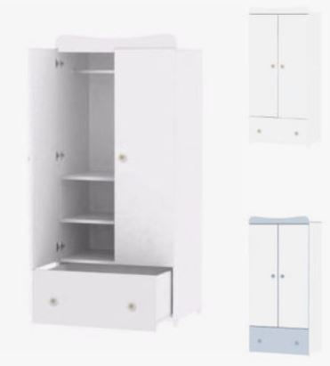 Exclusive Two Door Wardrobe Gray 57x80x178cm