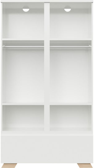 Two Door Wardrobe White 101x54x180cm