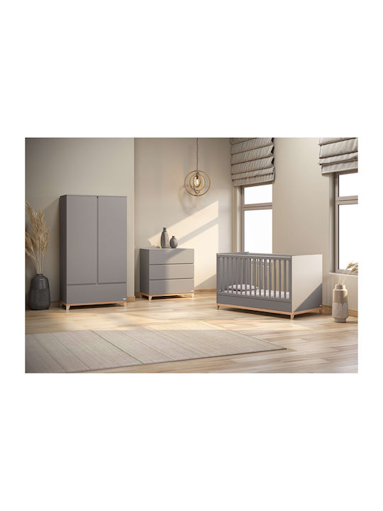 Zwei Türen Schrank mit 1 Schublade Gray 101x54x183cm