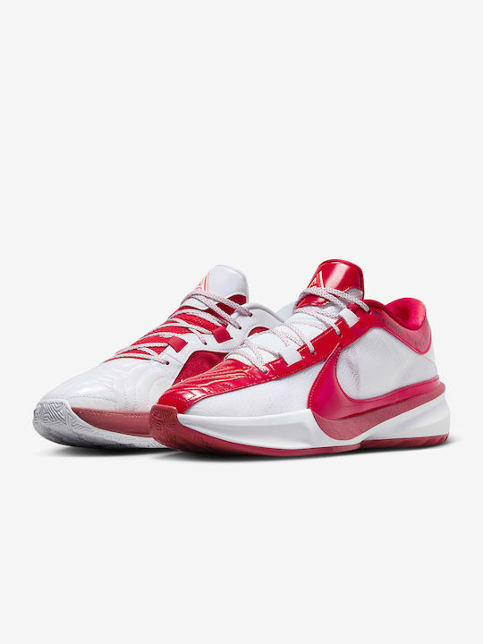 Nike Giannis Freak 5 ASW Χαμηλά Μπασκετικά Παπούτσια University Red / Bright Crimson / Λευκό