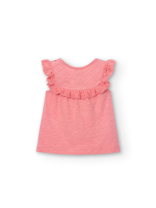 Boboli Kids Dress Sleeveless Coral