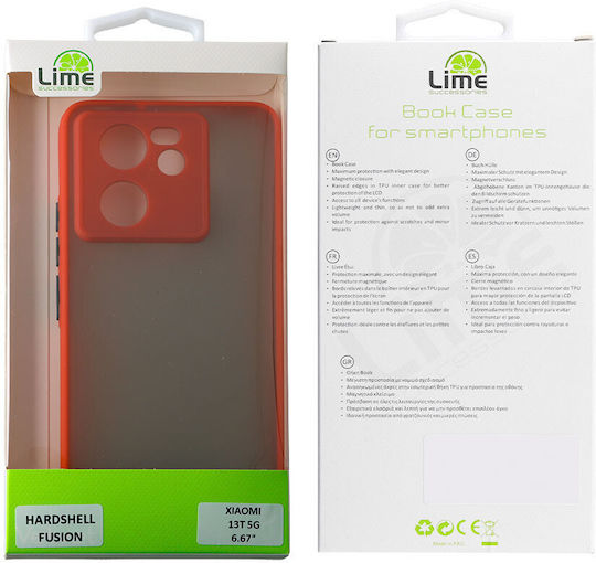 Lime Umschlag Rückseite Kunststoff / Silikon Rot (Xiaomi 13T / 13T ProXiaomi 13T / 13T Pro)