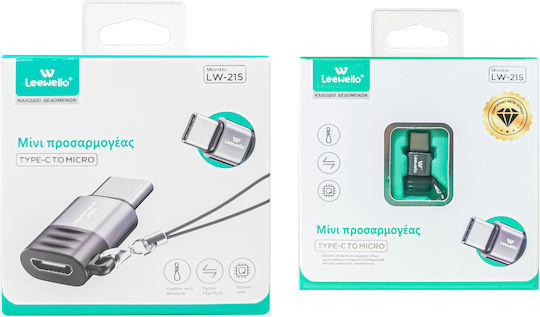 Leewello Lw-215 Converter micro USB female to USB-C male 1pcs