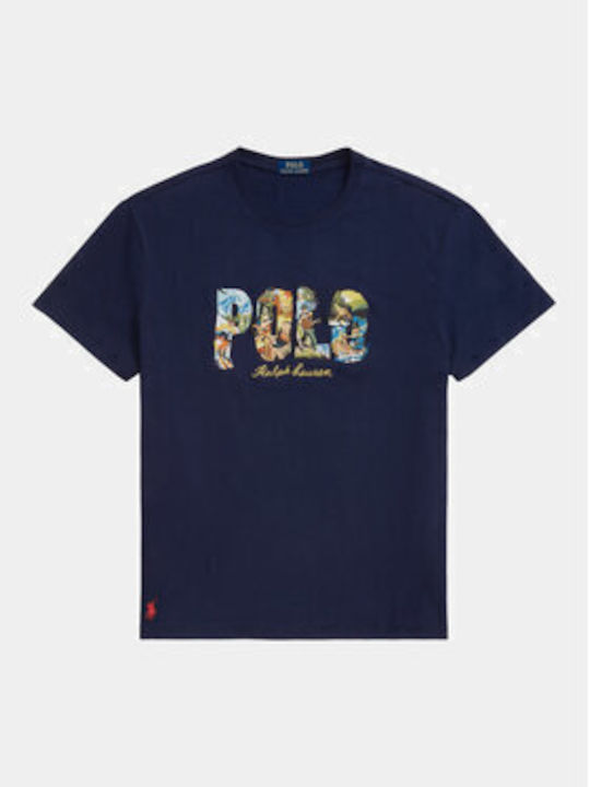 Ralph Lauren Ανδρικό T-shirt Κοντομάνικο Σκούρο Μπλε