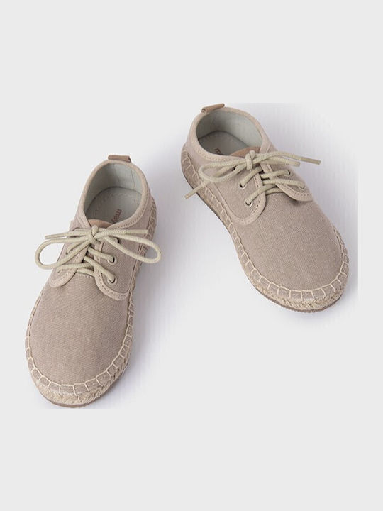Kids Espradrilles with Laces Beige