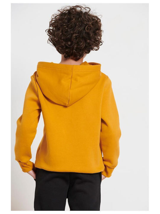 BodyTalk Kids Fleece Sweatshirt with Hood and Pocket Yellow