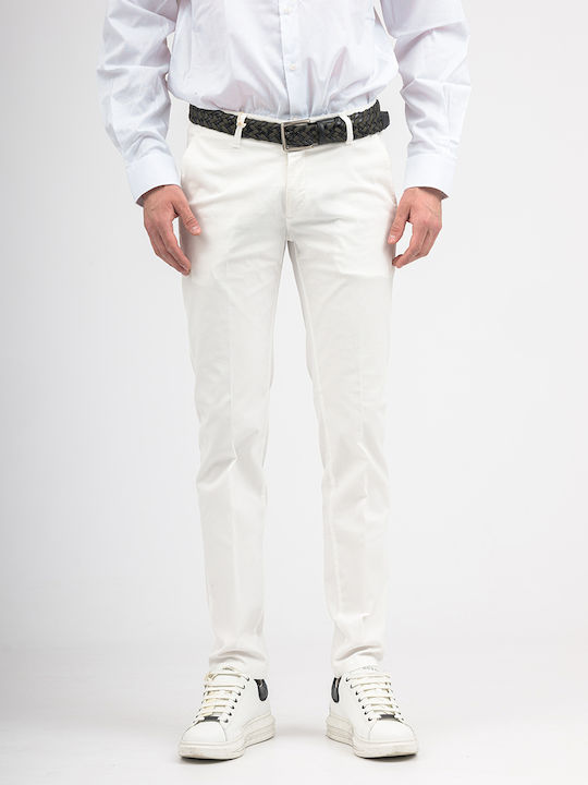 Fourten Industry Pantaloni pentru bărbați Chino cu Croială Slim white