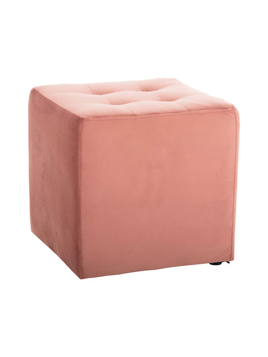 Stool For Living Room Upholstered with Velvet Rotten Apple 39x39x36cm