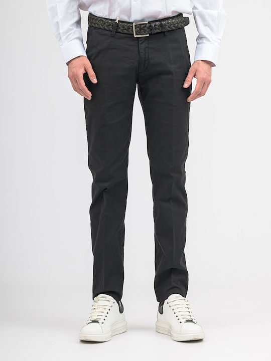 Fourten Industry Pantaloni pentru bărbați Chino cu Croială Slim Black