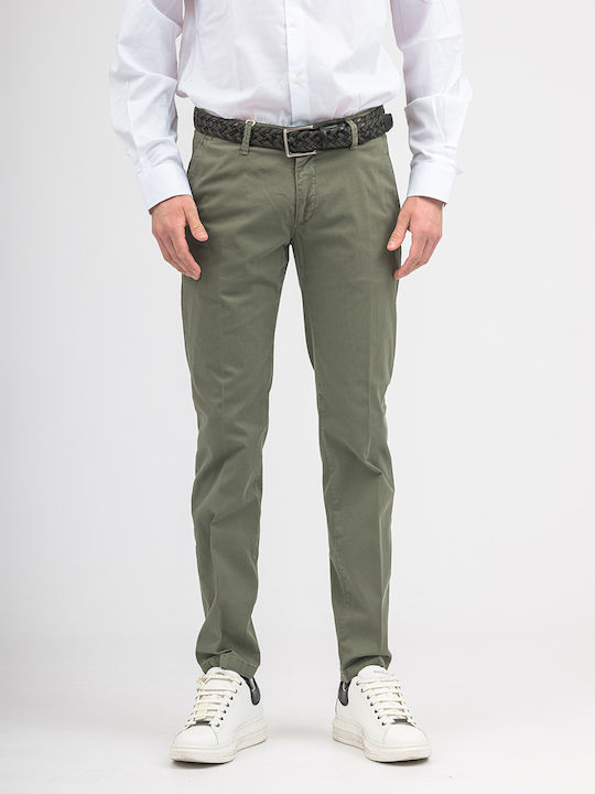 Fourten Industry Men's Trousers Chino in Slim Fit Khaki
