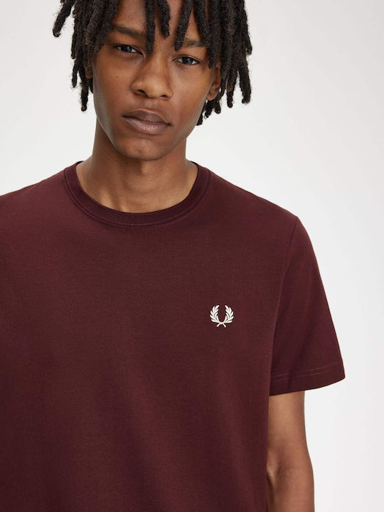T-shirt Μπορντω