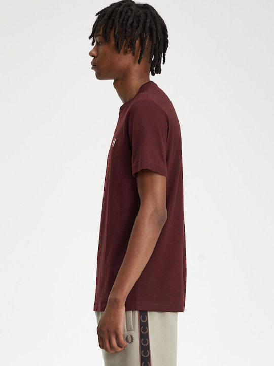T-shirt Μπορντω