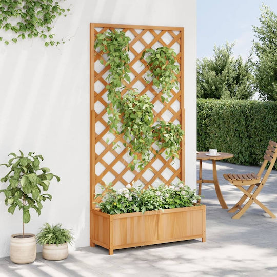 vidaXL Γλάστρα Ξύλινη Καφέ 90x35x180εκ.