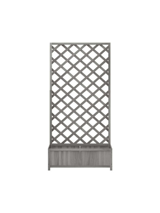 vidaXL Pot Wooden Grey 35cm.