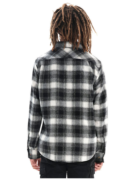 Basehit Men's Shirt Long Sleeve Flannel Checked Multicolour