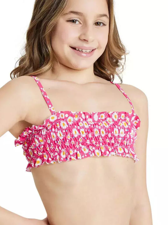 Arena Bandeau Детски Бански Бикини Фуксия