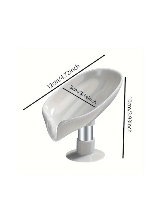 AGC Tabletop Soap Dish Plastic with Suction Cup White