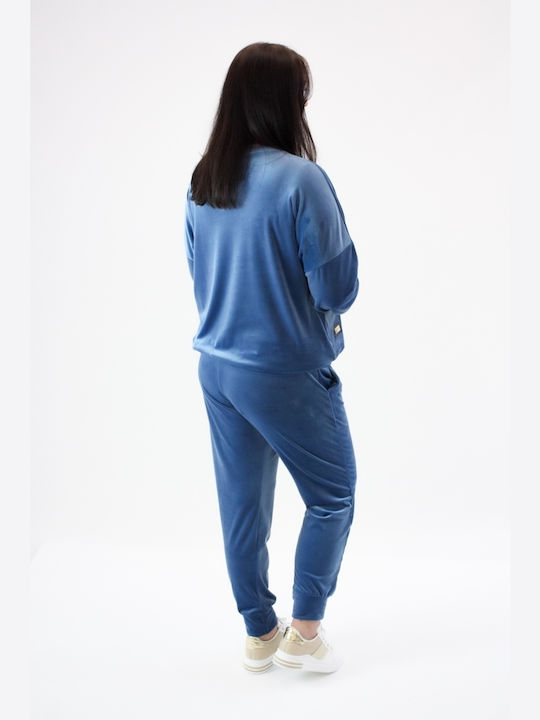 Brak Damen-Sweatpants-Set Grün Samt