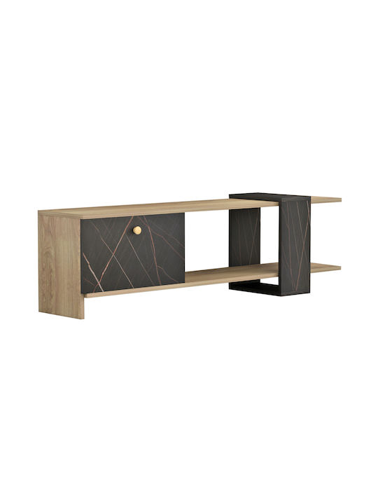 Henriette Black Marble TV Stand 120x25x37cm