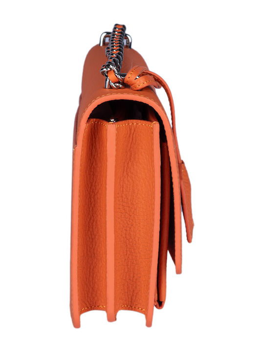 Leder Damen Schultertasche Orange