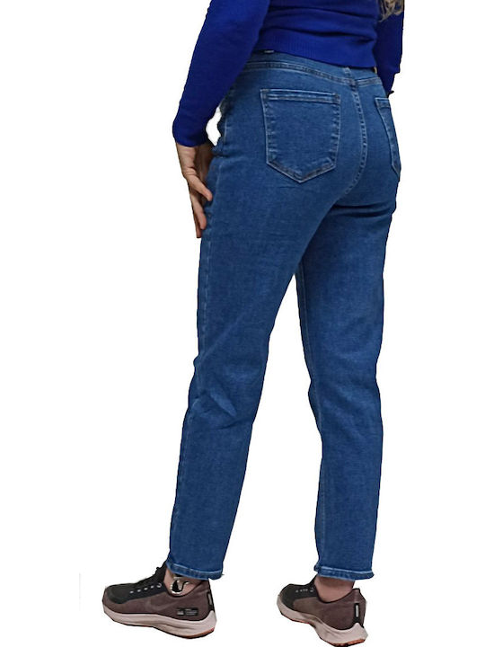 Women's Jean Trousers in Straight Line Dark Blue
