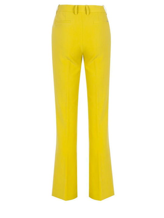 DKNY Women's Fabric Trousers Yellow