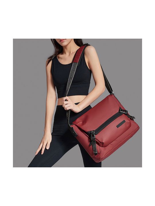 Arctic Hunter Shoulder / Crossbody Bag with Zipper & Internal Compartments Red 22.5x13x32.5cm