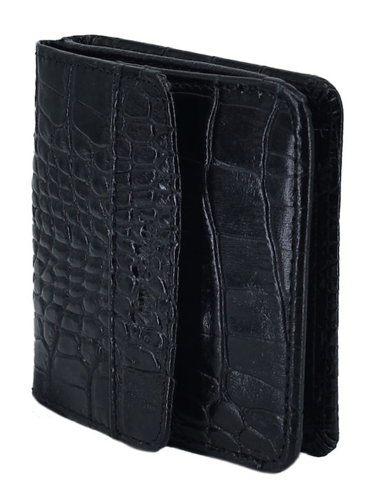 Leather Men's Wallet Coins Black