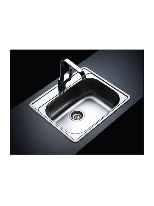 Donau Drop-In Spüle Inox Satiniert B50xT60cm Silber