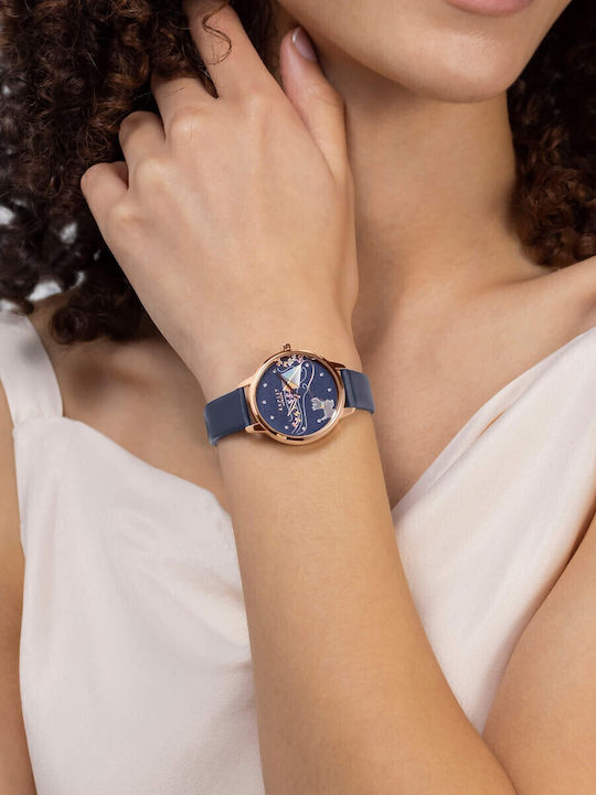 Radley Γυναικείο Ρολόι Μπαταρίας με Μπλε Δερμάτινο Λουράκι