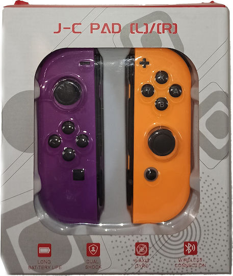 Joy-Con Set Ασύρματο Gamepad για Switch Purple/Neon Orange