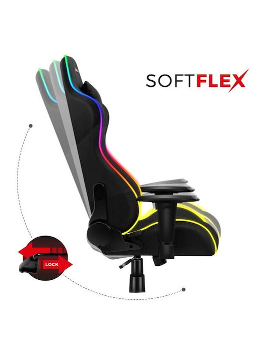 Huzaro Force 6.2 Mesh Fabric Gaming Chair with Adjustable Armrests and RGB Lighting Black