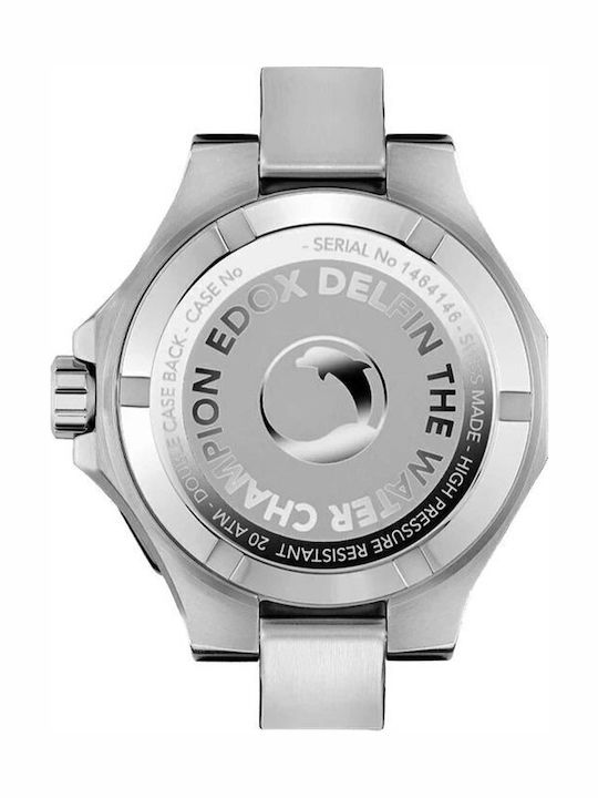 Edox Delfin Ρολόι Αυτόματο με Μεταλλικό Μπρασελέ Edox Delfin Ρολόι Αυτόματο με Μεταλλικό Μπρασελέ