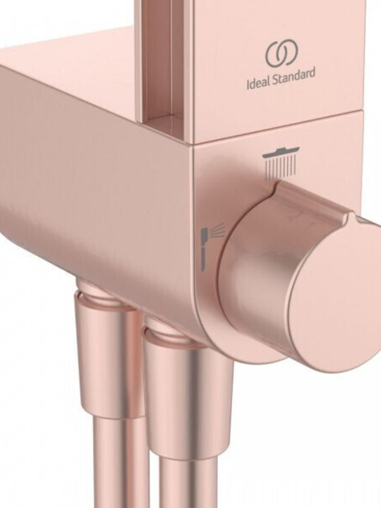 Ideal Standard Idealrain Στήλη Ντουζ με Μπαταρία Ροζ