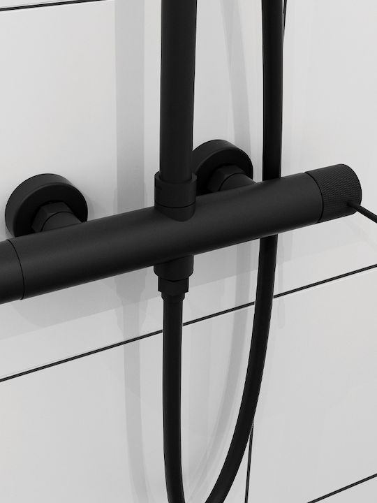 Orabella Preciosa Shower Column with Mixer Black